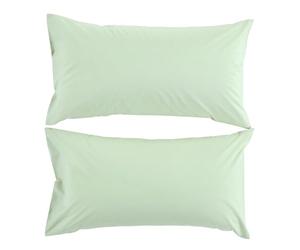 Christy 200TC Organic King Pillowcases | Set of 2 | Sage Green | 100% Certified Organic Cotton Bedding | Super Soft and Smooth Bed Linen