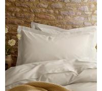 Christy 200TC Organic Oxford Pillowcases | Set of 2 | Ivory Off-White | 100% Certified Organic Cotton Bedding | Super Soft and Smooth Bed Linen
