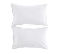 Christy 200TC Organic Pillowcases | Set of 2 | Classic White | 100% Certified Organic Cotton Bedding | Super Soft and Smooth Bed Linen