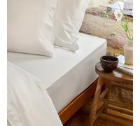 Christy 200TC Organic Single Fitted Sheet | Ivory Off-White | 100% Certified Organic Cotton Bedding | Super Soft and Smooth Bed Linen