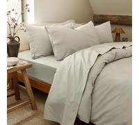 Christy 200TC Organic Super King Flat Sheet | Pebble Beige | 100% Certified Organic Cotton Bedding | Super Soft and Smooth Bed Linen