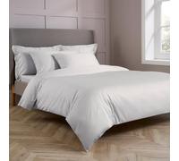 Christy 400TC Double Duvet Cover Set | Platinum | 100% Cotton | Silky Smooth and Soft Bed Linen | Luxury 400 Thread Count Double Quilt Cover Set