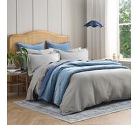 Christy 400TC Double Duvet Cover Set | Silver Grey | 100% Cotton | Silky Smooth and Soft Bed Linen | Luxury 400 Thread Count Double Quilt Cover Set