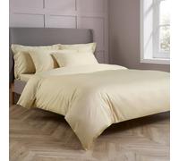Christy 400TC King Size Duvet Cover Set | Gold | 100% Cotton | Silky Smooth and Soft Bed Linen | Luxury 400 Thread Count King Size Quilt Cover Set
