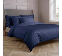 Christy 400TC King Size Duvet Cover Set | Navy Blue | 100% Cotton | Silky Smooth and Soft Bed Linen | Luxury 400 Thread Count King Size Quilt Cover Set