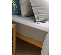 CHRISTY 400TC Luxury Cotton Sateen Plain Dye Bedding Fitted Sheets in Pale Grey | Size: Super King Christy Pale Grey Super King