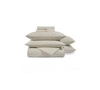 CHRISTY 400TC Luxury Cotton Sateen Plain Dye Bedding Gift Set Bundle in Cream | Size: Super King Christy Cream Super King