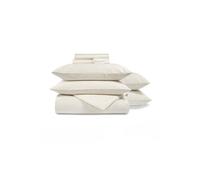 400TC Luxury Cotton Sateen Plain Dye Bedding Gift Set Bundle Christy Ivory Single