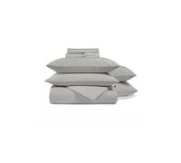 CHRISTY 400TC Luxury Cotton Sateen Plain Dye Bedding Gift Set Bundle in Light Grey | Size: King Christy Light Grey King