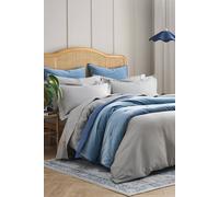CHRISTY 400TC Luxury Cotton Sateen Plain Dye Duvet Cover Sets in Pale Grey | Size: Super King Christy Pale Grey Super King