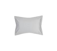 CHRISTY 400TC Luxury Cotton Sateen Plain Dye Oxford Pillowcases Pair in Light Grey Christy Light Grey