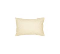 CHRISTY 400TC Luxury Cotton Sateen Plain Dye Pillowcases Pair in Gold Christy Gold