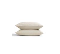 Christy Standard Pillowcases 2 Pack | 400TC Luxury Bedding |Champagne Beige | 100% Cotton Sateen | Soft Silky Bed Linen