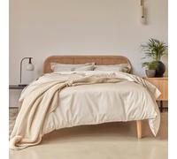 Christy 400TC Super King Duvet Cover Set | Linen Colour | 100% Cotton | Silky Smooth and Soft Bed Linen | Luxury 400 Thread Count Super King Quilt Cover Set