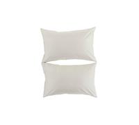 Christy 500TC Standard Pillowcase Pair | Premium Sateen | Timeless Design | Super Soft and Silky | Parchment