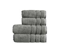 Christy Antalya Large Bath Towels | Set of 4 | 100% Turkish Cotton | 600GSM | Soft Plush Luxury Towel Set | 2 Bath Towels 2 Hand Towels | Quick Dry | Storm Grey
