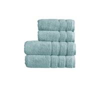 CHRISTY 'Antalya' 100% Turkish Cotton 4 Piece Luxury Bath Towel Set in Pale Blue Christy Pale Blue