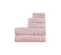 CHRISTY 'Antalya' 100% Turkish Cotton 6 Piece Luxury Bath Sheet Set in Pale Pink Christy Pale Pink