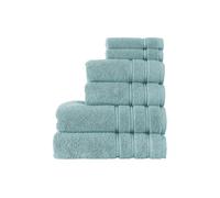 CHRISTY 'Antalya' 100% Turkish Cotton 6 Piece Luxury Bath Towel Set in Pale Blue Christy Pale Blue