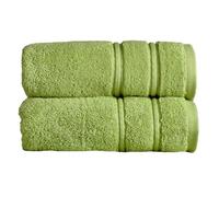 Christy Antalya Hand Towels | Set of 2 | 100% Turkish Cotton | 600GSM | Soft Plush Luxury Towel Set | 50cm x 90cm | Quick Dry | Fern Green