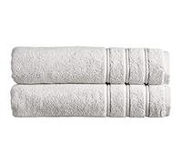 Christy Antalya Large Bath Sheets | Set of 2 | 100% Turkish Cotton | 600GSM | Soft Plush Luxury Bath Towels | 90cm x 150cm | Quick Dry | Lunar Grey