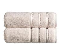 Christy Antalya Large Bath Towels | Set of 2 | 100% Turkish Cotton | 600GSM | Soft Plush Luxury Towel Set | 70cm x 125cm | Quick Dry | Pumice Beige