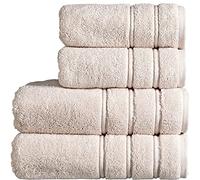 Christy Antalya Large Bath Towels | Set of 4 | 100% Turkish Cotton | 600GSM | Soft Plush Luxury Towel Set | 2 Bath Towels 2 Hand Towels | Quick Dry | Pumice Beige