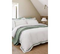 CHRISTY 'Beaumont' Luxury Cotton Percale Hotel Duvet Cover Sets in Green | Size: Super King Christy Green Super King