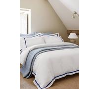 CHRISTY 'Beaumont' Luxury Cotton Percale Hotel Duvet Cover Sets in Navy | Size: Double Christy Navy Double