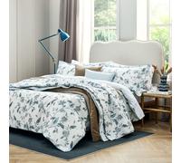 Christy Bramley 100% Sateen Floral 3 Piece Duvet Set BLUE DOUBLE