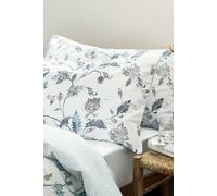 CHRISTY 'Bramley' Spring Floral Cotton Sateen Standard Pillowcase Pair in Blue Christy Blue