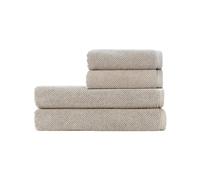 Christy Brixton 4 Piece Towel Set | Pebble Beige | 100% Cotton | Ultra Soft | Super Absorbent | 600GSM | 2 Bath Sheets 2 Hand Towels