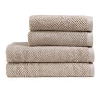 Christy Brixton 4 Piece Towel Set | Pebble Beige | 100% Cotton | Ultra Soft | Super Absorbent | 600GSM | 2 Bath Towels 2 Hand Towels