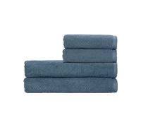 Christy Brixton 4 Piece Towel Set | Slate Blue | 100% Cotton | Ultra Soft | Super Absorbent | 600GSM | 2 Bath Sheets 2 Hand Towels