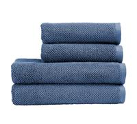 Christy Brixton 4 Piece Towel Set | Slate Blue | 100% Cotton | Ultra Soft | Super Absorbent | 600GSM | 2 Bath Towels 2 Hand Towels