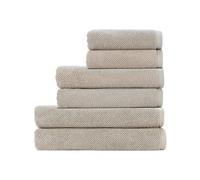 Christy Brixton 6 Piece Towel Set | Pebble Beige | 100% Cotton | Ultra Soft | Super Absorbent | 600GSM | 2 Bath Sheets 2 Bath Towels 2 Hand Towels