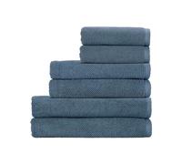 Christy Brixton 6 Piece Towel Set | Slate Blue | 100% Cotton | Ultra Soft | Super Absorbent | 600GSM | 2 Bath Sheets 2 Bath Towels 2 Hand Towels