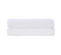 Christy Brixton Bath Sheet Set | Pack of 2 | Invigorating Textured Finish | Super Absorbent | Luxury Bathroom Towels | White