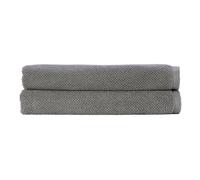 Christy Brixton Bath Sheet Set | Pack of 2 | Invigorating Textured Finish | Super Absorbent | Luxury Bathroom Towels | Titanium Grey