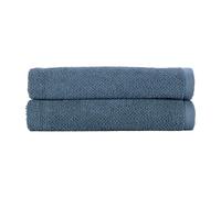 Christy Brixton Bath Towel Set | Pack of 2 | Invigorating Textured Finish | Super Absorbent | Luxury Bathroom Towels | Slate Grey Blue