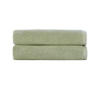 Christy Brixton Bath Towel Set | Pack of 2 | Invigorating Textured Finish | Super Absorbent | Luxury Bathroom Towels | Khaki Green