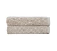 Christy Brixton Bath Towel Set | Pack of 2 | Invigorating Textured Finish | Super Absorbent | Luxury Bathroom Towels | Pebble Beige