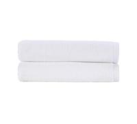Christy Brixton Bath Towel Set | Pack of 2 | Invigorating Textured Finish | Super Absorbent | Luxury Bathroom Towels | White
