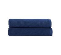 Christy Brixton Bath Towel Set | Pack of 2 | Invigorating Textured Finish | Super Absorbent | Luxury Bathroom Towels | Midnight Navy Blue
