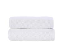Christy Brixton Hand Towel Set | Pack of 2 | Invigorating Textured Finish | Super Absorbent | Luxury Bathroom Towels | White