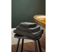 Christy 'brixton' Luxury Textured 100% Cotton Towels In Black Black Hand Towel