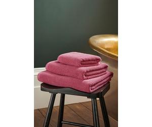 CHRISTY 'Brixton' Luxury Textured 100% Cotton Towels in Light Red | Size: Bath Sheet Christy Light Red Bath Sheet