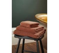 'Brixton' Luxury Textured 100% Cotton Towels Christy Terracotta Bath Towel