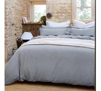 Christy Brushed Cotton Single Duvet Set | Warm Breathable Winter Bedding | 100% Brushed Cotton Flannel Bed Linen | Super Soft and Silky Finish | Silver Grey
