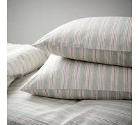 Christy Calder Stripe Standard Pillowcase Pair | Pink and Green
